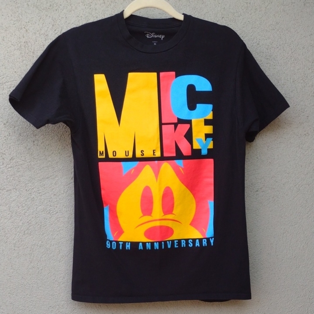 Disney Black Mickey Mouse 90th Anniversary T-Shirt M